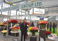 Simon Milanzi at the PJ Dave Flowers Group stand.